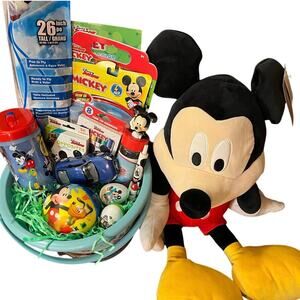 Mickey Mouse large Easter bundle 24 inch pillow Buddy,Kite , color sticker book